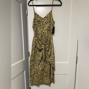 Lulus cheetah front wrap bottom dress